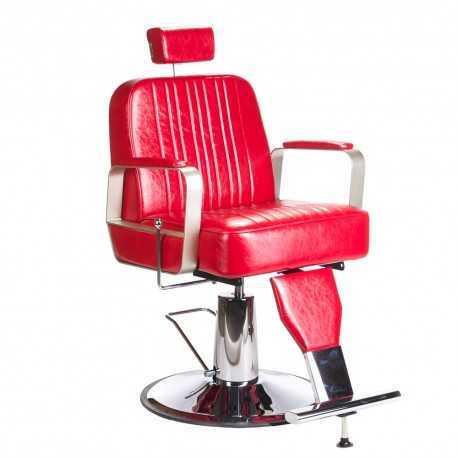 Fotel barberski HOMER Lux Czerwony