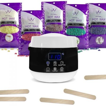 Podgrzewacz wosku + Wosk 5 x 100 g + Szpatuły
