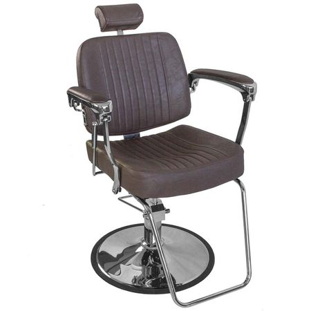 Fotel barberski BJORN BH-3318 Brązowy matowy
