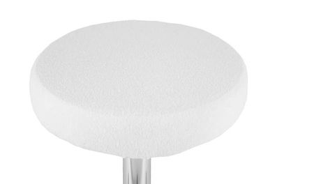 Pokrowiec na taboret frotte 30-40cm BIAŁY