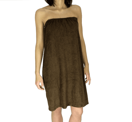 Tunika peleryna kosmetyczna frotte CZEKOLADOWA