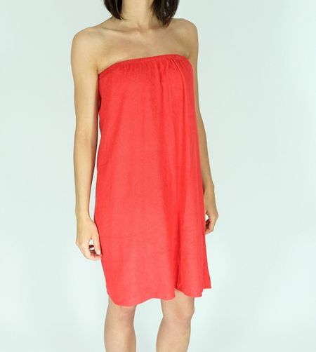 Tunika peleryna kosmetyczna frotte CZERWONA